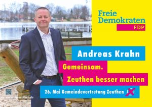 FDP Zeuthen - Andreas Krahn Wahlplakat